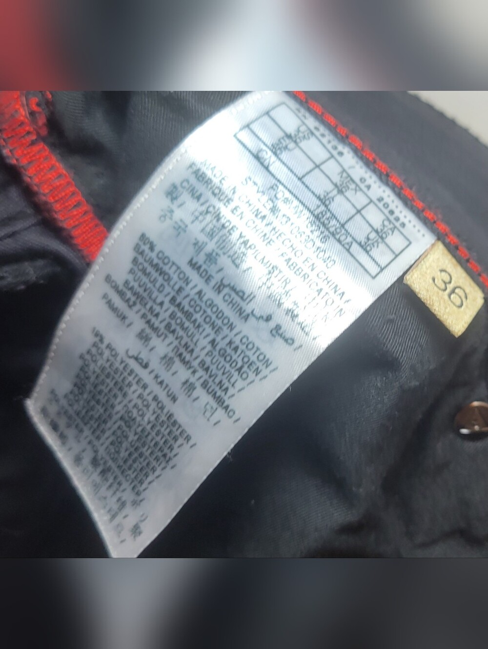 Guess Men's Straight Jeans in Black with Zip Pocket Detail - Picture 7 of 8
